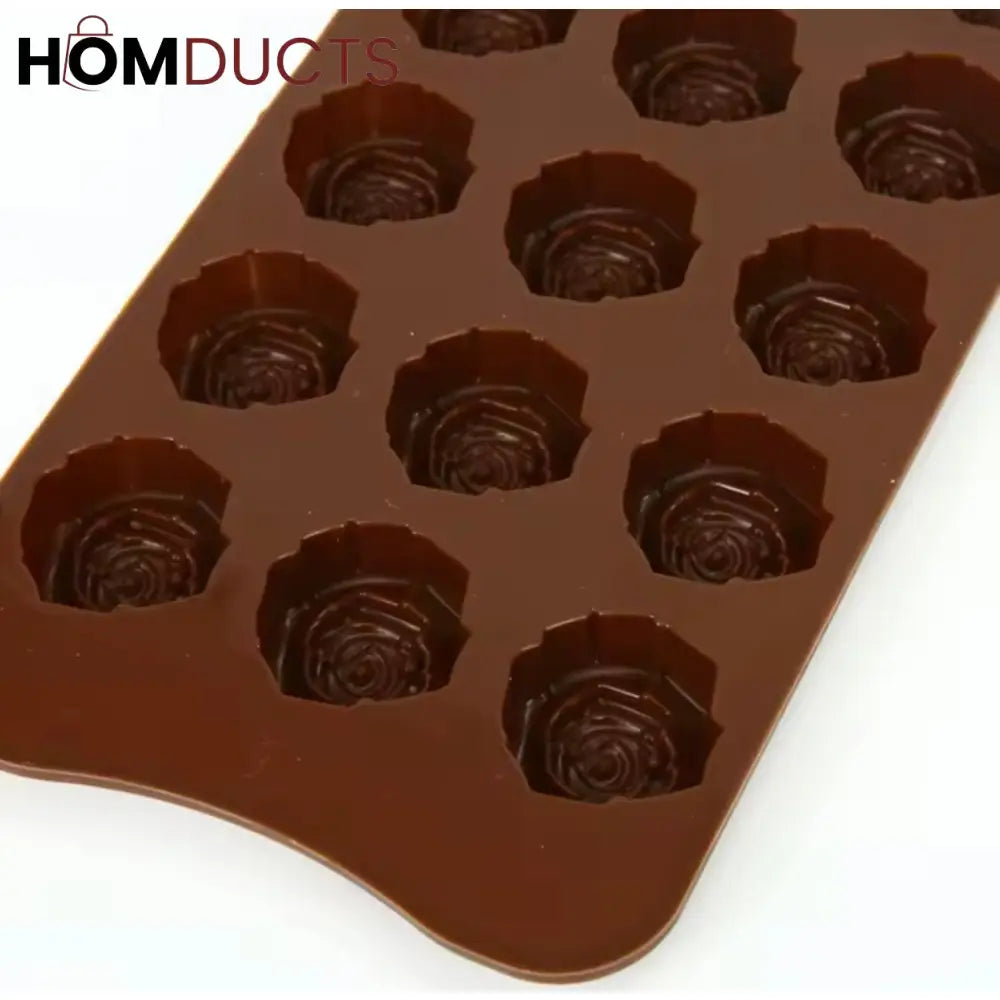 Premium Silicone Rose Flower Chocolate Mold - Versatile Cake Tool