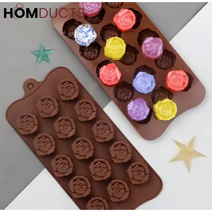 Premium Silicone Rose Flower Chocolate Mold - Versatile Cake Tool