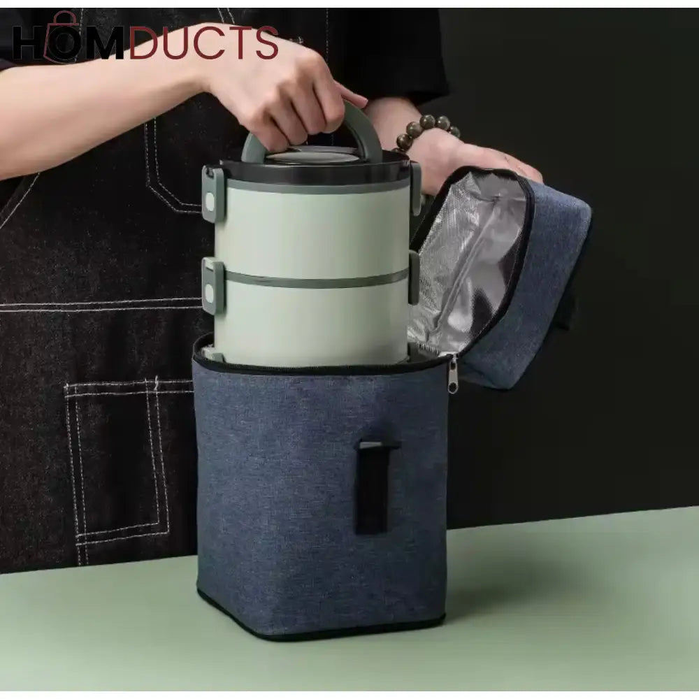 Premium Stainless Steel Bento Lunch Box for Adults – Leakproof, Portable & Eco-Friendly Meal Container