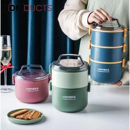 Premium Stainless Steel Bento Lunch Box for Adults – Leakproof, Portable & Eco-Friendly Meal Container