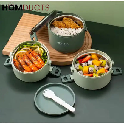 Premium Stainless Steel Bento Lunch Box for Adults – Leakproof, Portable & Eco-Friendly Meal Container