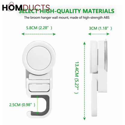 Premium Wall-Mounted Mop & Broom Holder – Space-Saving Organizer