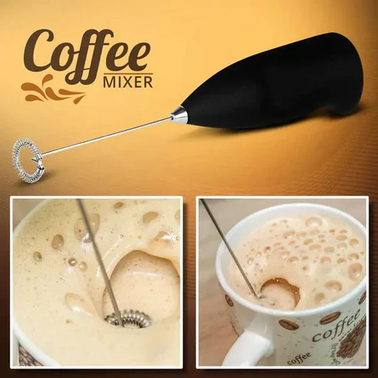 Premium Handheld Egg Beater and Battery Operated Milk Frother Mixer for Coffee, Cappuccino and Hot Chocolate
