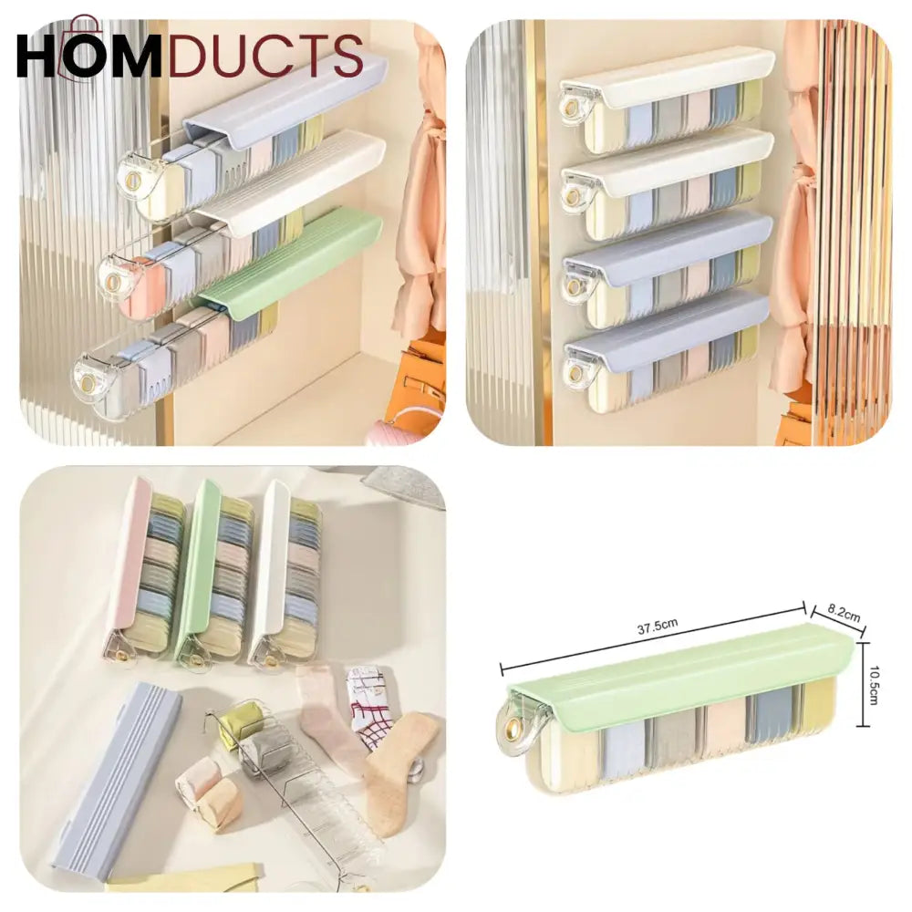 Punch-Free Wardrobe Socks And Undergarments Organizer