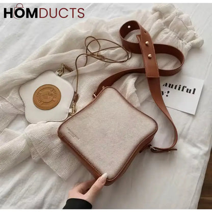 Quirky "Fried Egg Toast" Crossbody Bag - Unique & Fun Shoulder Bag