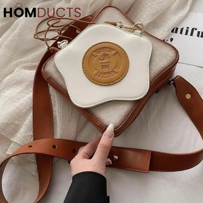 Quirky "Fried Egg Toast" Crossbody Bag - Unique & Fun Shoulder Bag