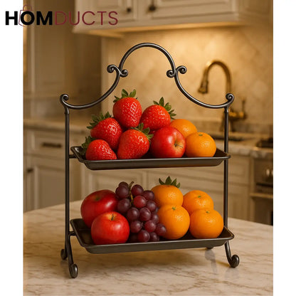 Regal Dark Platinum Tiered Serving Stand