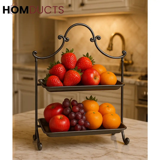 Regal Dark Platinum Tiered Serving Stand