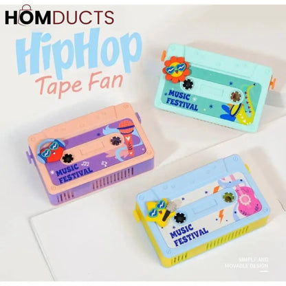 Retro Cassette Neck Fan & Voice Recorder - Stay Cool & Capture Ideas On the Go