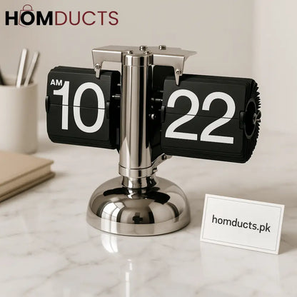 Retro Flip Clock – Vintage Style Desk Clock with Large Display Numbers