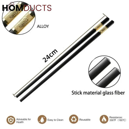 Reusable Non-slip Chopsticks (10pairs)