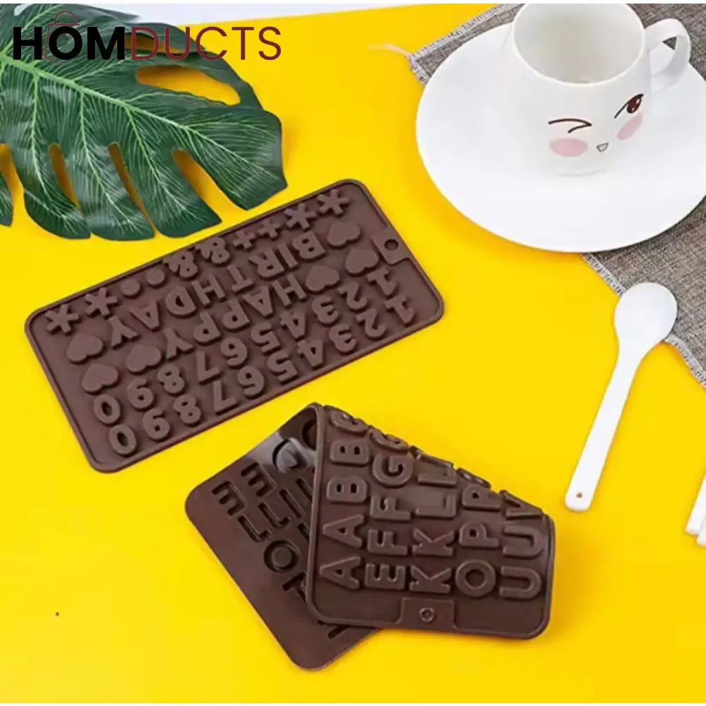 Reusable Silicone Birthday Chocolate & Cake Mold - Letters, Numbers & Shapes