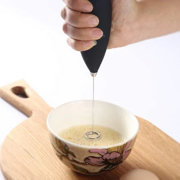 Premium Handheld Egg Beater and Battery Operated Milk Frother Mixer for Coffee, Cappuccino and Hot Chocolate