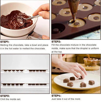Silicone Chocolate Mold – Flexible & Non-Stick Baking Tray (Random Designs)