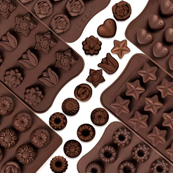 Silicone Chocolate Mold – Flexible & Non-Stick Baking Tray (Random Designs)
