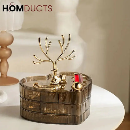 Rotatable Heart Shape Jewelery Organizer
