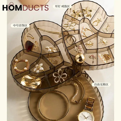 Rotatable Heart Shape Jewelery Organizer