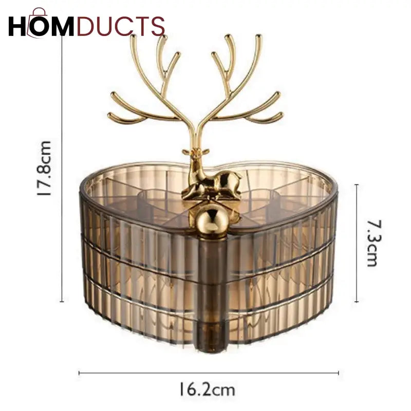 Rotatable Heart Shape Jewelery Organizer