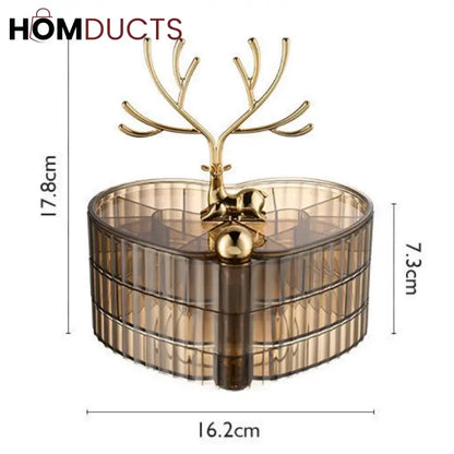Rotatable Heart Shape Jewelery Organizer