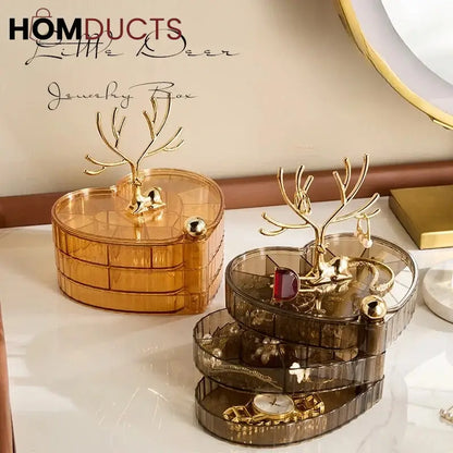 Rotatable Heart Shape Jewelery Organizer