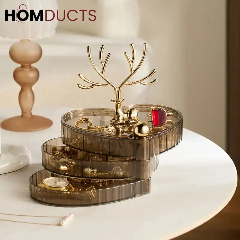 Rotatable Heart Shape Jewelery Organizer
