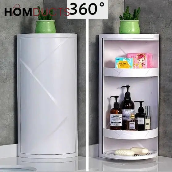 Rotating Wall Mounted Storage Cabinet - Space Saving Organizer