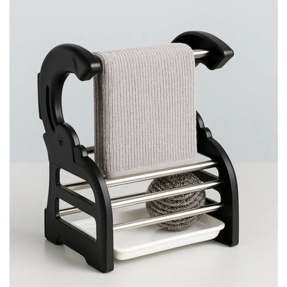 Rust-Proof Stainless Steel Sponge Holder for Kitchen Sink - Durable & Hygienic Storage