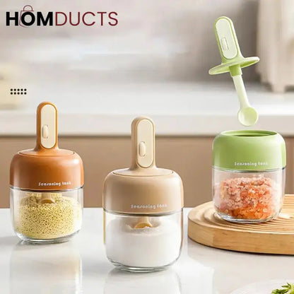 Sealed Seasoning Jar With Adjustable Spoon