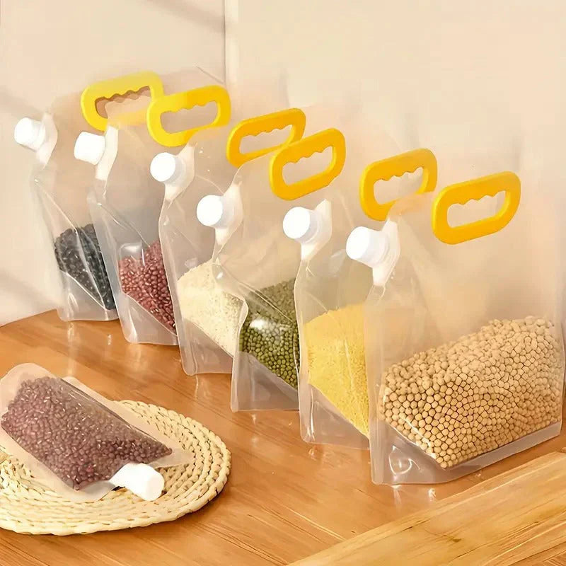 Sealed Storage Bags – Portable Transparent Food & Grain Storage Bags (2.5L & 5L)