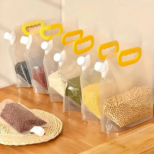 Sealed Storage Bags – Portable Transparent Food & Grain Storage Bags (2.5L & 5L)