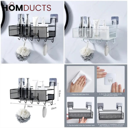 Self Adhesive Iron Shelf With Hook (premium quality)