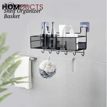 Self Adhesive Iron Shelf With Hook (premium quality)