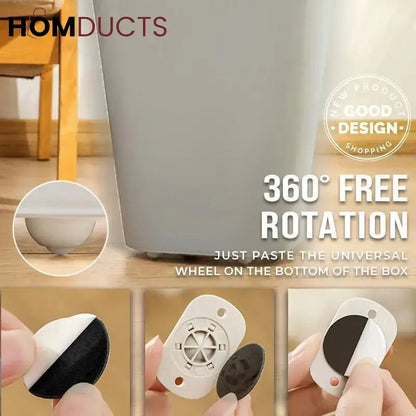 Self-Adhesive Pulley Rotating Wheels