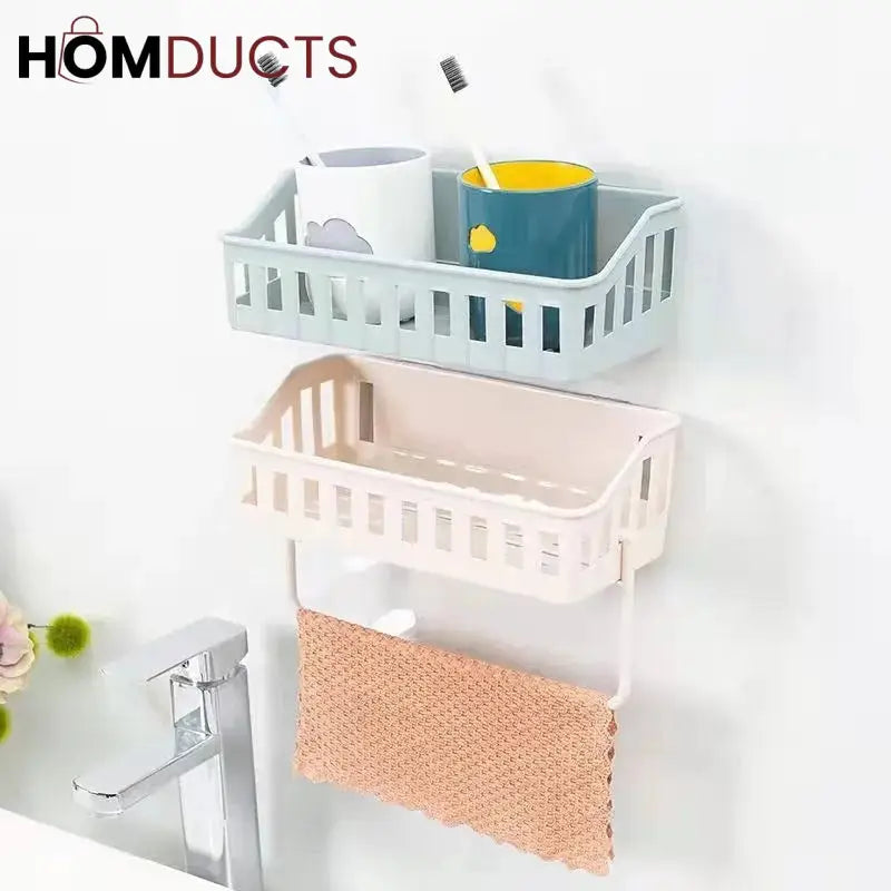 Self-adhesive Wall Mounted Rack
