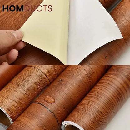 Self adhesive wooden sheets