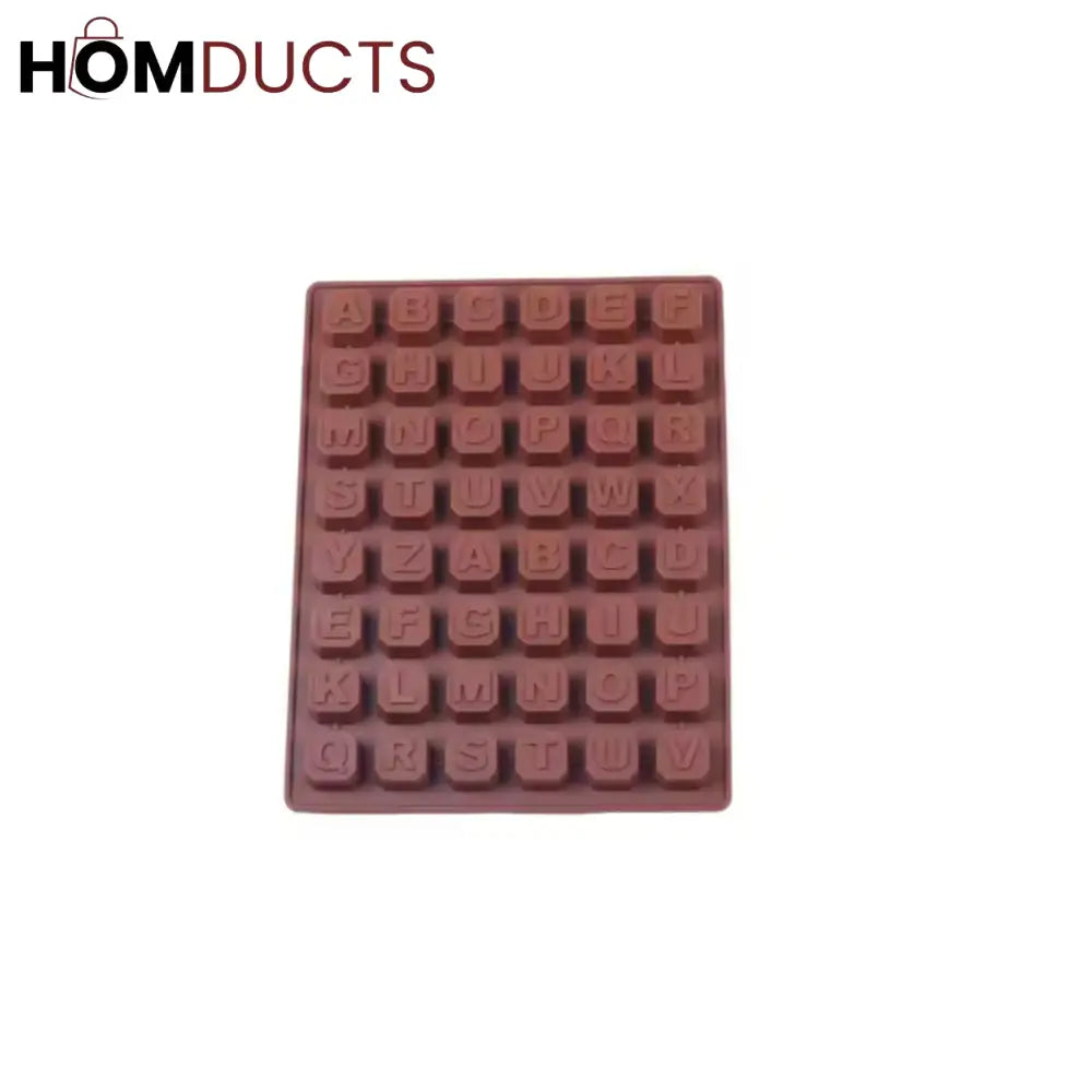 Silicone Alphabet Letter Mold for Chocolate, Ice, Candy & Cake - Non-Stick & Food Grade