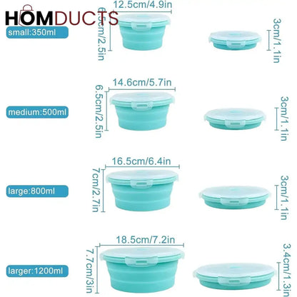 Silicone Collapsible Bowl Set (4pcs)