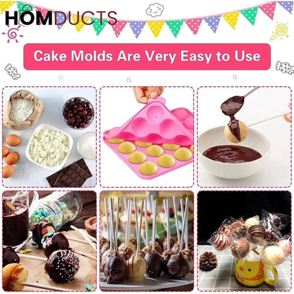 Silicone lollypop Mold With Sticks