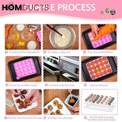 Silicone lollypop Mold With Sticks