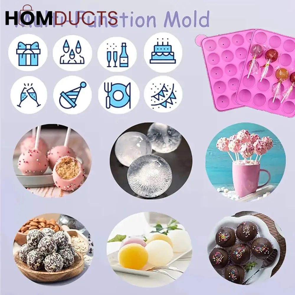 Silicone lollypop Mold With Sticks
