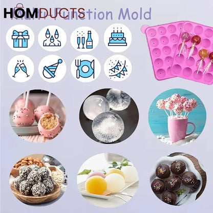 Silicone lollypop Mold With Sticks