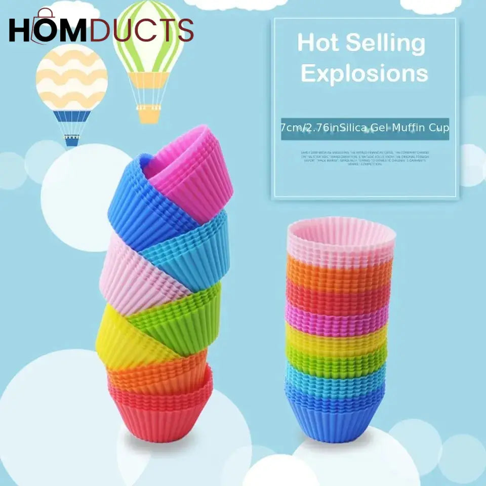 Silicone Reusable Cup Cake Mold (10pcs Pack)