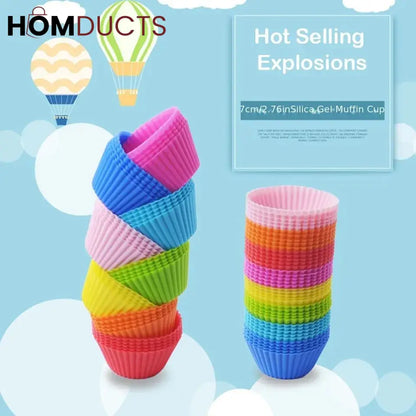 Silicone Reusable Cup Cake Mold (10pcs Pack)