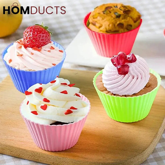 Silicone Reusable Cup Cake Mold (10pcs Pack)