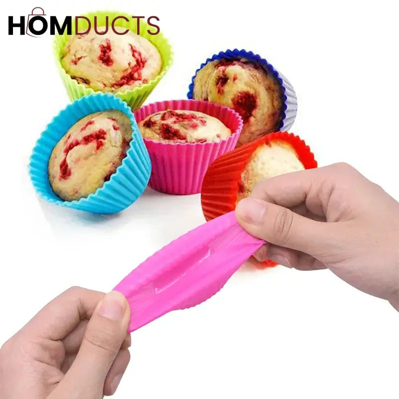 Silicone Reusable Cup Cake Mold (10pcs Pack)
