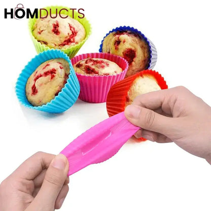 Silicone Reusable Cup Cake Mold (10pcs Pack)