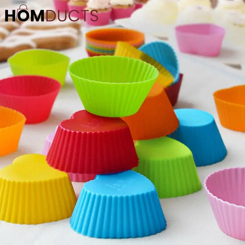 Silicone Reusable Cup Cake Mold (10pcs Pack)