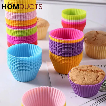 Silicone Reusable Cup Cake Mold (10pcs Pack)