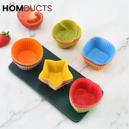 Silicone Reusable Cup Cake Mold (10pcs Pack)