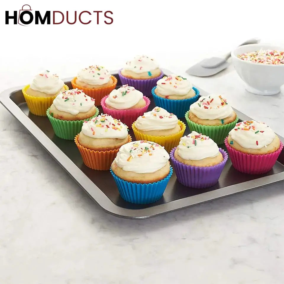 Silicone Reusable Cup Cake Mold (10pcs Pack)